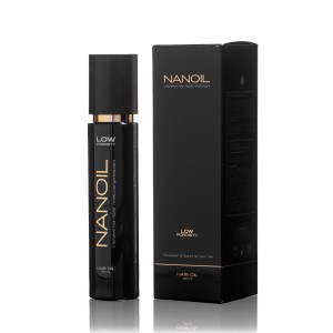 Nanoil for low porosity hair Nanoil